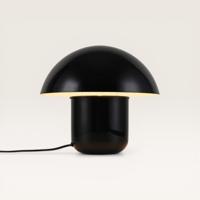 Tafellamp Javera nero - Zwarte paddenstoel lamp van metaal voor binnen - Zonder lichtbron - thumbnail