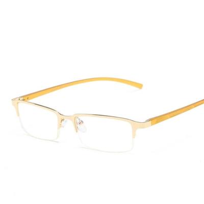 Anti Blu-Ray Business eye glasses voor mannen metalen frame Plain glazen bril (gouden frame)