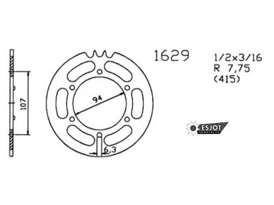 ESJOT Chain wheel 415 50z steel black