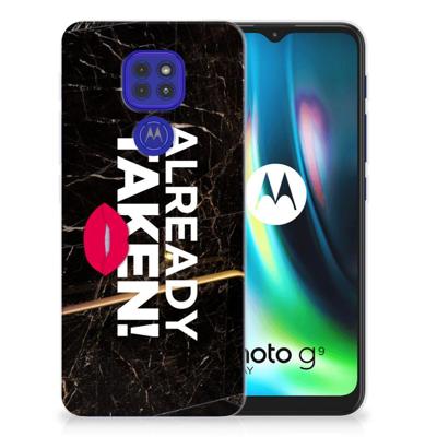 Motorola Moto G9 Play | E7 Plus | Siliconen hoesje | met naam Already Taken Black Motorola Moto G9 Play | E7 Plus | Siliconen hoesje | met naam Already Taken Black