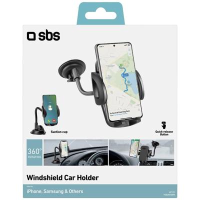sbs mobile Telefoonhouder voor in de auto Bevestigingswijze (auto): Zuignap