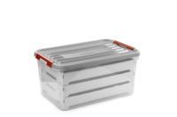 Curver Opbergbox 65L Rood/Transparant - thumbnail