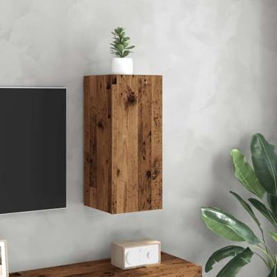 Tv-meubel 30,5x30x60 cm bewerkt hout oud houtkleurig