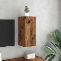 Tv-meubel 30,5x30x60 cm bewerkt hout oud houtkleurig - thumbnail