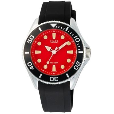 Q&Q GENT DIVER BLACK (Ø 41 mm) Heren horloge