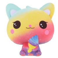 3 stuks Ice Cream Cat cute Soft squeeze geparfumeerde Toy gift voor Kid grootte: 11 * 7 * 8cm (oranje sterrenhemel) - thumbnail