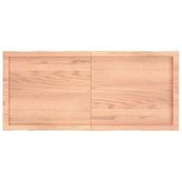 Tafelblad natuurlijke rand 120x50x(2-4)cm eikenhout lichtbruin - thumbnail