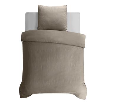 Sleeptime Leaves 3D Taupe/Grijs 140 x 200/220 cm