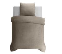 Sleeptime Leaves 3D Taupe/Grijs 140 x 200/220 cm - thumbnail