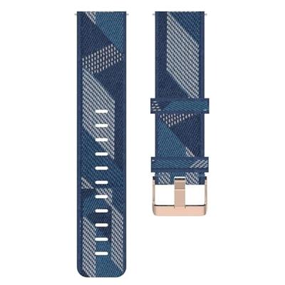 Garmin Venu 3s / Vivoactive 4s / Venu 2s / Vivomove 3s / Forerunner 255s - Canvas nylon bandje - Blauw