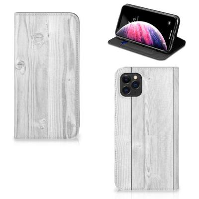 Apple iPhone 11 Pro Max Book | Wallet Case | White Wood