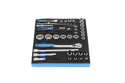 Gedore Dopsleutelset | 1/4" + 1/2" | 81-delig | In 2/4 CT-module - 2957191 Gedore Dopsleutelset | 1/4" + 1/2" | 81-delig | In 2/4 CT-module - 2957191