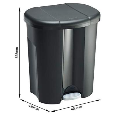 Rotho trio afvalemmer 10l + 2x15l zwart