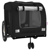 Hondenfietstrailer oxford stof en ijzer zwart - thumbnail