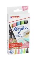 Acrylmarker edding e-5100 medium pastel assorti set à 5 stuks - thumbnail