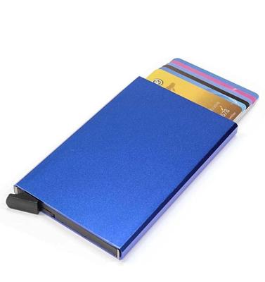 Figuretta - Cardholder blauw metallic Aluminium