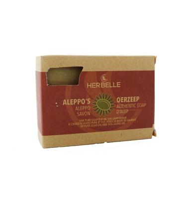 Herbelle Aleppo zeep olijf + 16% laurier 180 Gram