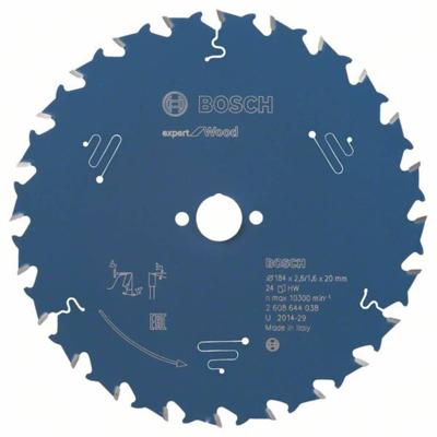 Bosch Accessoires Cirkelzaagblad expert for Wood 184x20x2.6/1.6x24 T - 2608644038