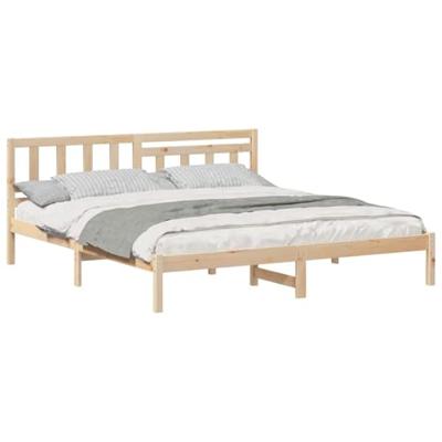 Bedframe met hoofdeinde Bruin 180 x 200 cm Massief grenenhout Bedframe met hoofdeinde Bruin 180 x 200 cm Massief grenenhout