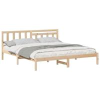 Bedframe met hoofdeinde Bruin 140 x 200 cm Massief grenenhout - thumbnail