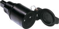 Bachmann 740.003 Koppeling met randaarde Rubber, Silicone 250 V Zwart IP20 - thumbnail