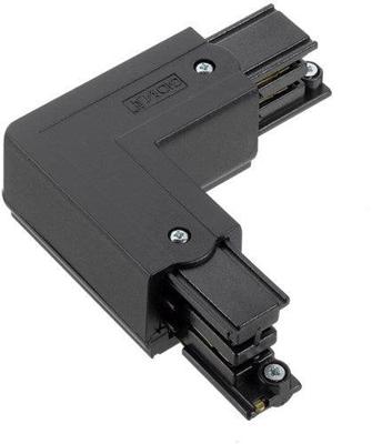 Nordic hoekstuk vast 90gr. tbv. rail linkszwart 5050032