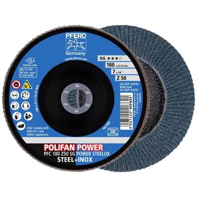 PFERD TOOLS 67785186 Lamellenschuurschijf Diameter 180 mm Boordiameter 22.23 mm RVS, Staal 10 stuk(s) PFERD TOOLS 67785186 Lamellenschuurschijf Diameter 180 mm Boordiameter 22.23 mm RVS, Staal 10 stuk(s)