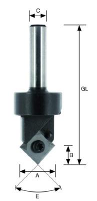 ENT Wisselmes V-groeffrees 90gr., kolf 8mm - 7920300 - 7920300