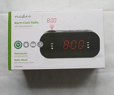 Digitale Projectie Klokradio met Alarm | 0,9" LED | FM | Dubbel Alarm | Sluimerknop