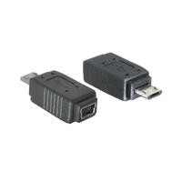 Delock 65063 Adapter USB micro-B male naar USB Mini 5-pin female - thumbnail