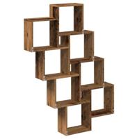 Wandschap kubus 90x15x119,5 cm bewerkt hout oud houtkleurig - thumbnail