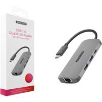 Sitecom CN-378 | USB-C naar Gigabit LAN Ethernet RJ45 + 2X USB 3.0 + 1x USB-C Power Delivery Port Adapter Hub - voor MacBook Pro/Air, Chromebook en andere USB Type C apparaten, grijs - thumbnail