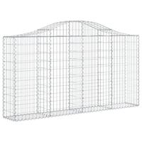 VidaXL Schanskorf gewelfd 200x30x100/120 cm gegalvaniseerd ijzer - thumbnail