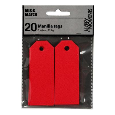 Creativ Company Https://www.cchobby.nl/manilla-labels-afm-3x8-cm-220-gr-rood-20-stuk-1-doos
