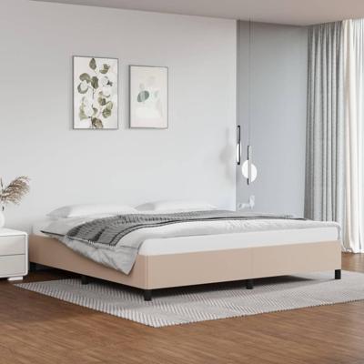 Bedframe kunstleer cappuccinokleurig 200x200 cm