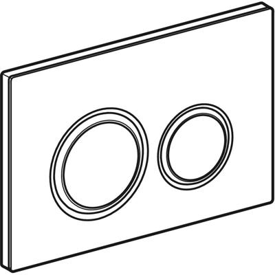 Bedieningsplaat Geberit Sigma 50 Round voor 2-toets Spoeling Rosé Goud / Zwart