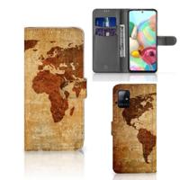 Samsung Galaxy A71 | Flip Cover | Wereldkaart - thumbnail