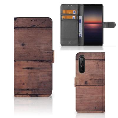 Sony Xperia 1 II | Book Style Case | Old Wood