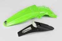 UFO PLAST spatbordset rear mudguard ufo kawasaki led green - thumbnail