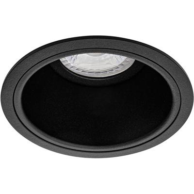 Ronde Inbouwspot GU10 Armatuur - Zwart Aluminium - Ø90mm Verdiept