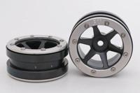 Metsafil Beadlock Wheels PT-Slingshot Zwart / Zilver 1.9 (2st) - thumbnail