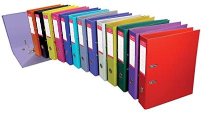 Pergamy ordner, voor ft A4, volledig uit PP, rug van 5 cm, geassorteerde kleuren Pergamy ordner, voor ft A4, volledig uit PP, rug van 5 cm, geassorteerde kleuren
