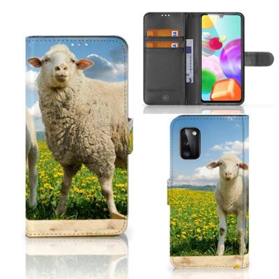 Samsung Galaxy A41 | Telefoonhoesje | Met pasjeshouder | Schaap en Lammetje