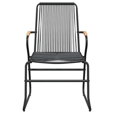 9-delige Tuinset PVC-rattan zwart