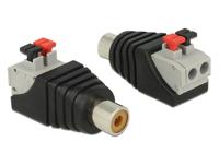 Delock 65565 Cinch Adapter [1x Cinch-koppeling - 1x Bus] Zwart, Grijs, Rood - thumbnail