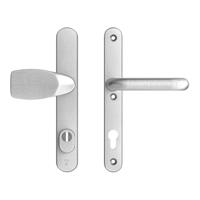 AXA Veiligheidsbeslag Oval Plus smal kruk Wing+U PC92 anti-kerntrek aluminium naturel - thumbnail