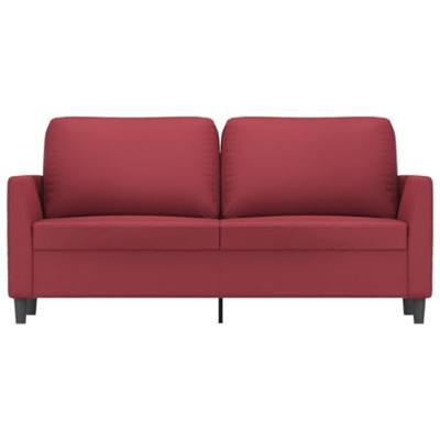 Tweezitsbank 140 cm kunstleer wijnrood Tweezitsbank 140 cm kunstleer wijnrood