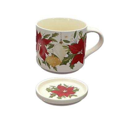 Christmas Botanicals Porselein Mok & Onderzetter Set