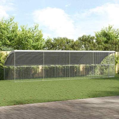 Kippenhok Zilver 800 x 200 x 198.5 cm Gegalvaniseerd staal