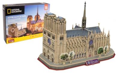 Puzzle 3D - Notre Dame de Paris - Gioco di costruzioni - EXPLORA - 128 pezzi - Da 8 anni in su